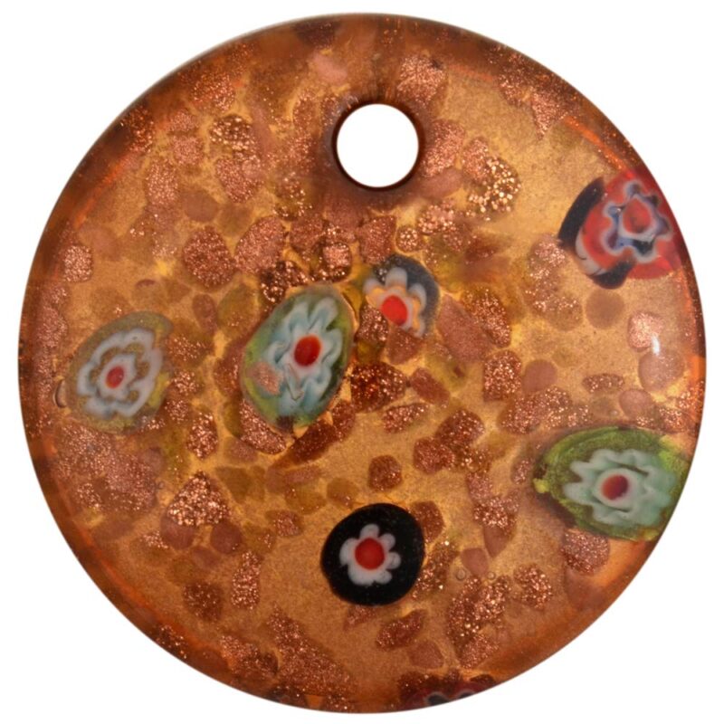 Round Shape Multicolor Murano Glass Pendant